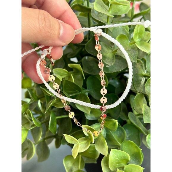 Pura Vida 2 Strand Rose Gold Discs Bracelet - Picture 3 of 3